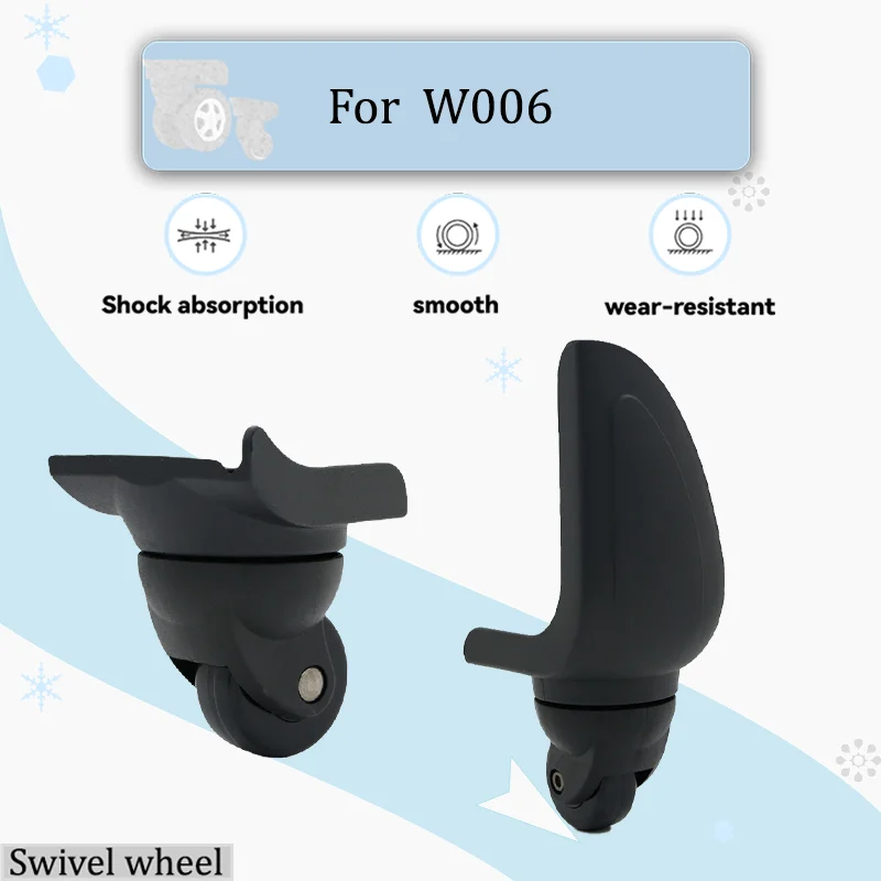 

For W006 Replacement Thickened Luggage Wheels Metal Axle + Anti-Slip Design Smooth and Effortless Movement