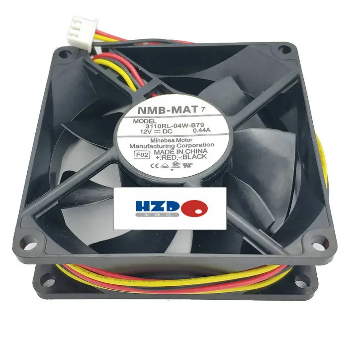 3110RL-04W-B79 F02 DC12V 0.44A 80*80*25MM 8CM Alarm Signal cooling fan