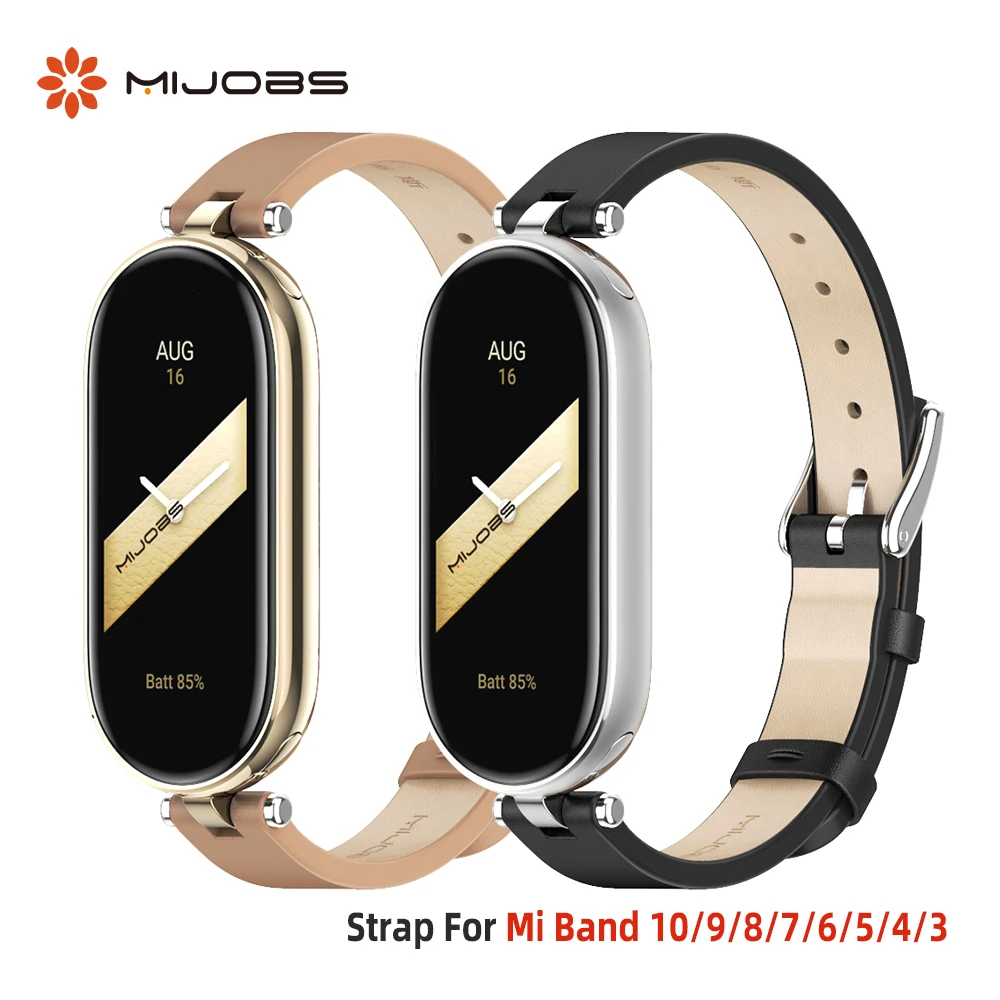 Strap for Mi Band 11 10 9 8 7 6 5 Ladies Watchband for Xiaomi Smart Band 10 Wristband for Mi Band 9 PU Leather Strap Mi Band 8