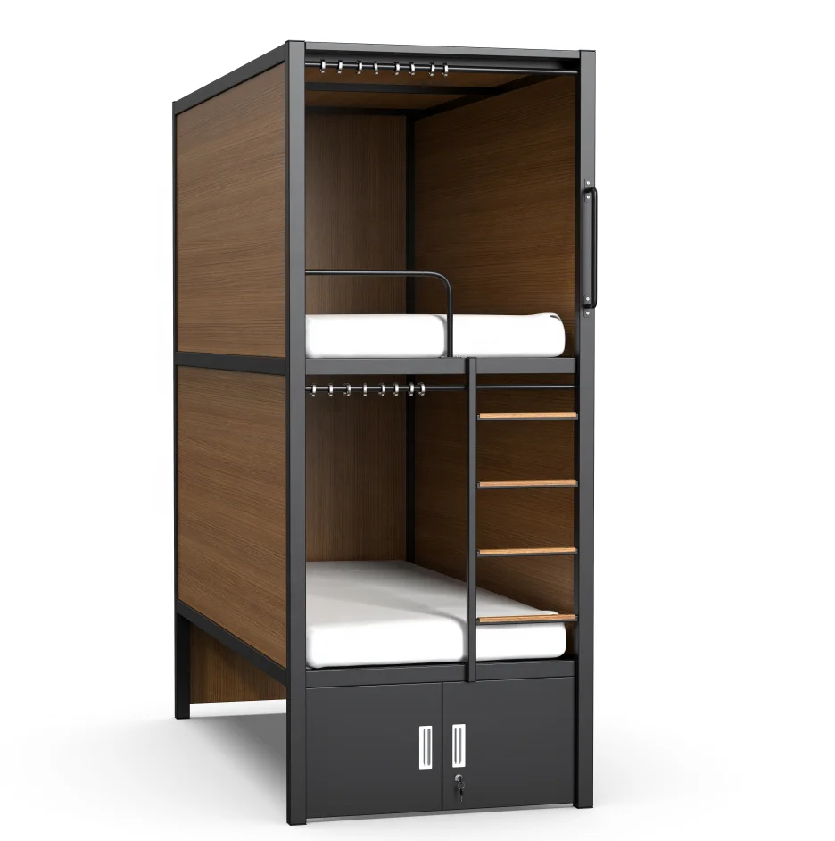 Lodge Hotel Capsule Bed Sleeping Box Pods Bedroom Furniture Sets Bunk Bed for Hotel and Hostel