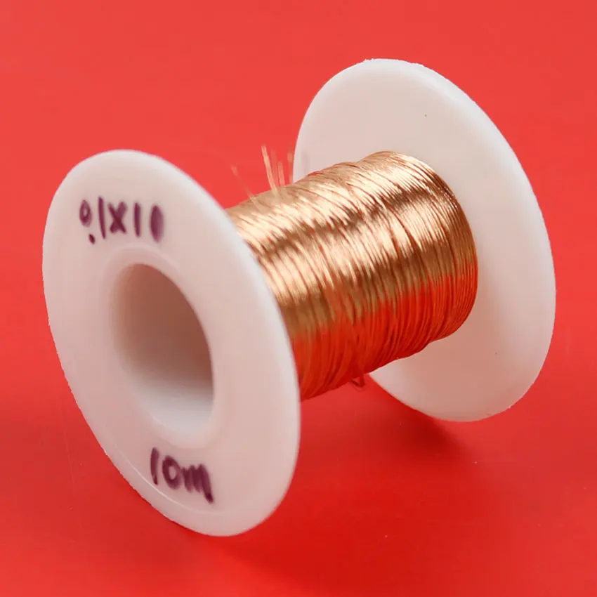 Cltgxdd 0.1x10/25/30/35/40/50/60/70/80/100/120/150/200/250 Strands Litz Wire 0.1mm Polyurethane Enameled Copper Stranded Wire