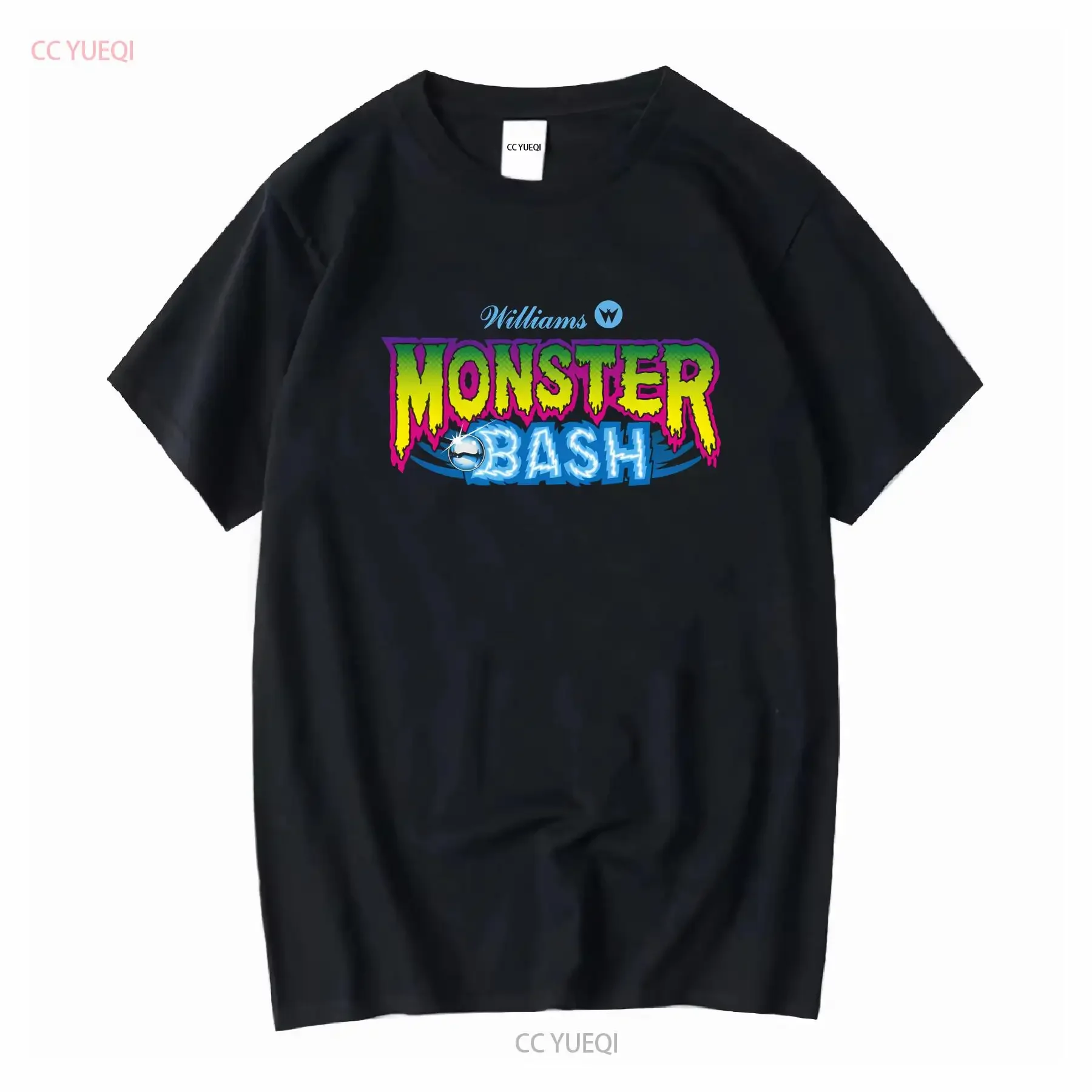 Monster Bash Vintage Pinball camiseta Williams Jersey Retro 80s Arcade Games y Guy Girl Flipper Skill vintage lavado versátil