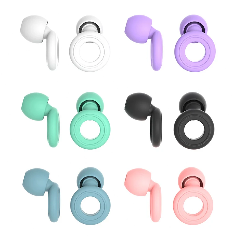 

1 Set Soft Silicone Earplugs Noise Canceling Comfortable Fit For Sleep Travel Deep Focus Swimming Creating A Silent Environment