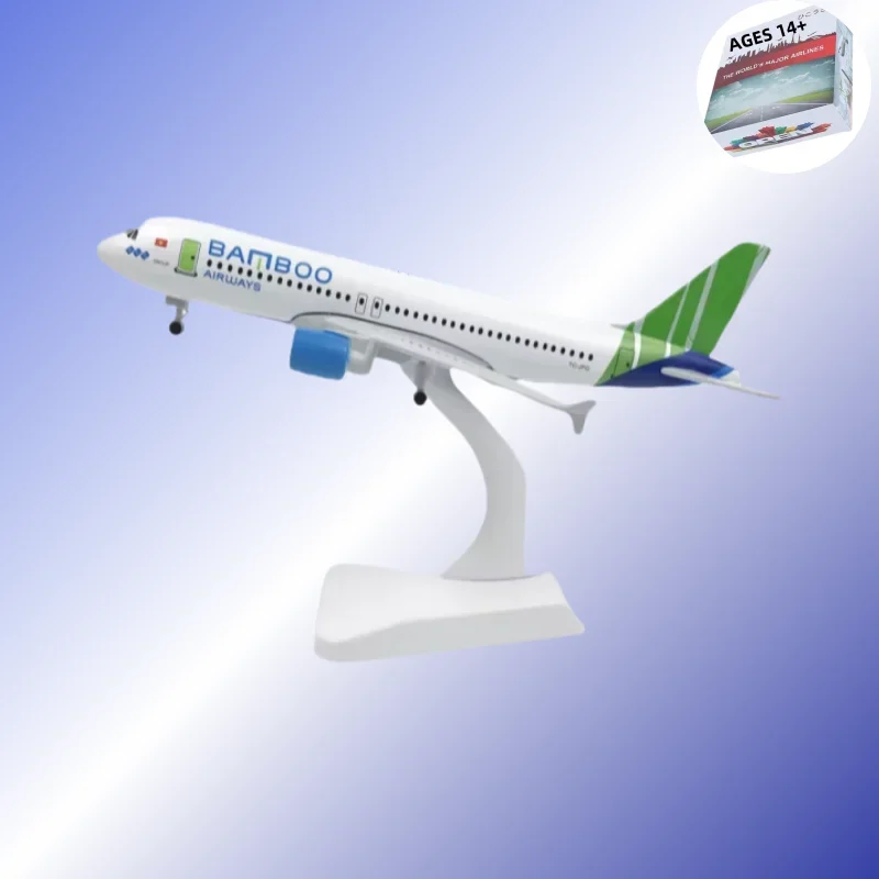 

Металлическая модель самолета 20 см A320, вьетнамская модель самолета, реплика с шасси, материал из сплава, авиационная имитация, подарок, сбор