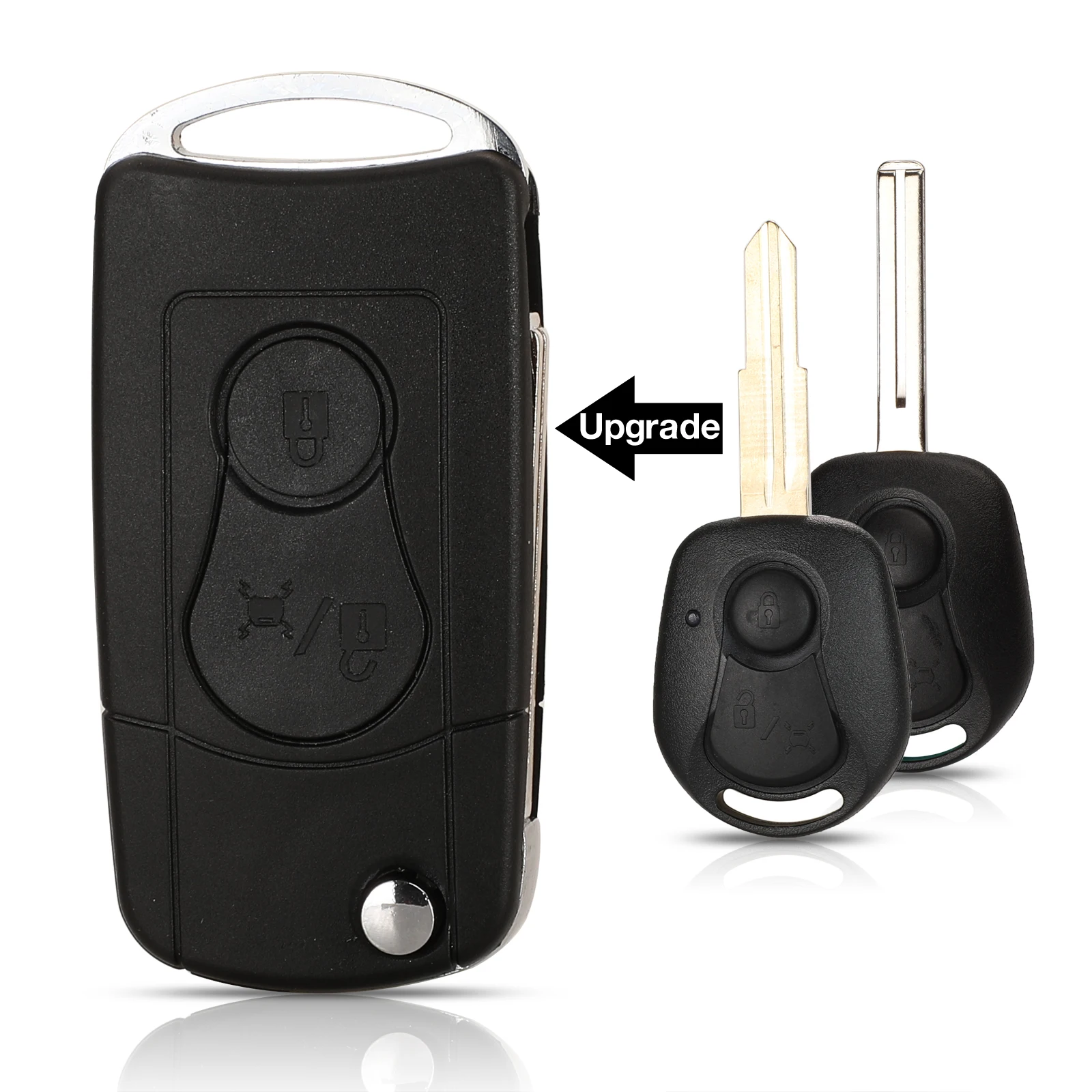 

Jingyuqin обновленный модифицированный 2-кнопочный автомобильный ключ, сменный чехол для брелока, чехол для дистанционного управления для Ssangyong Actyon Kyron Rexton Korando