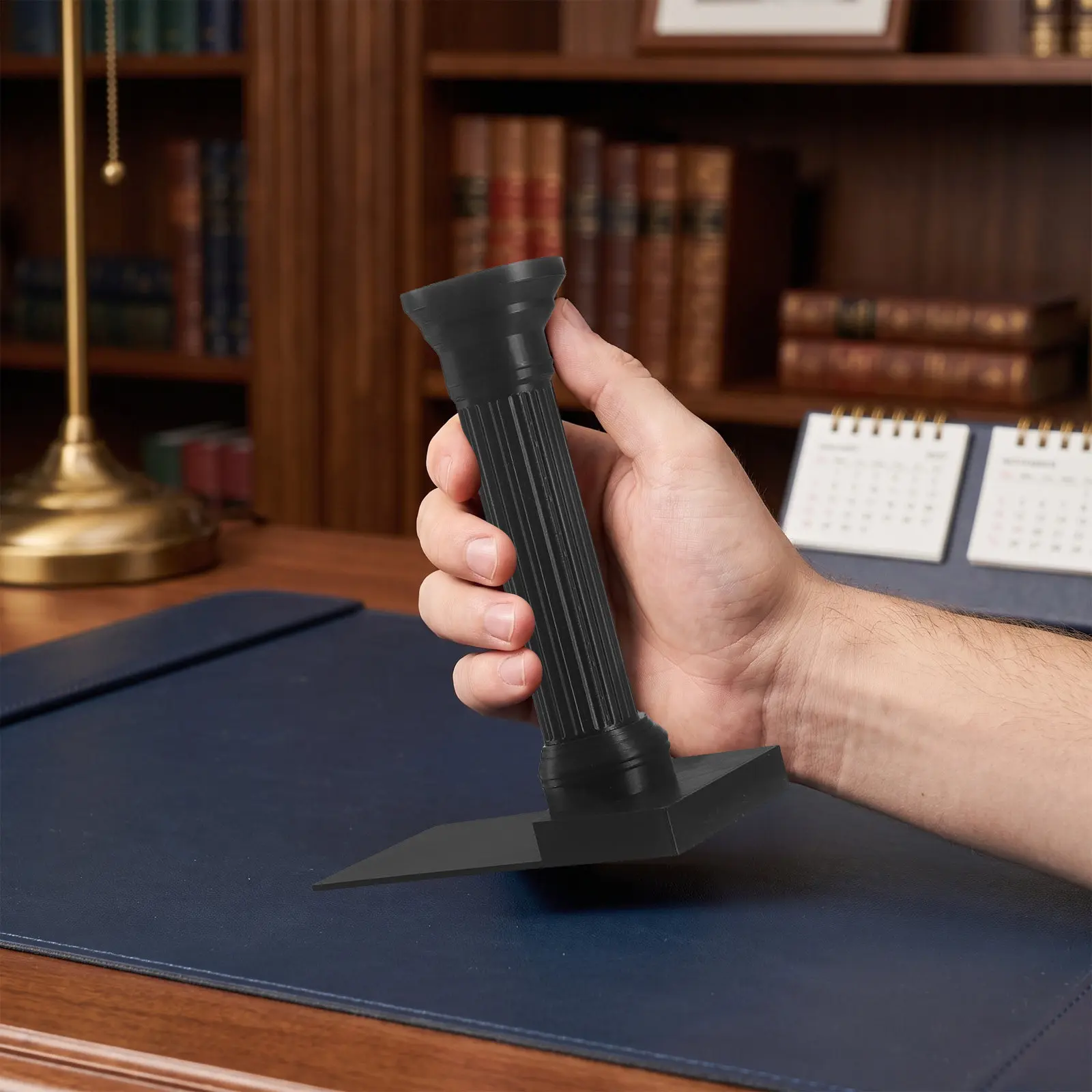 2Pcs Book Ends Holder Decorative For Office Desk Organizer Book Roman Column Bookends Heavy Duty Non