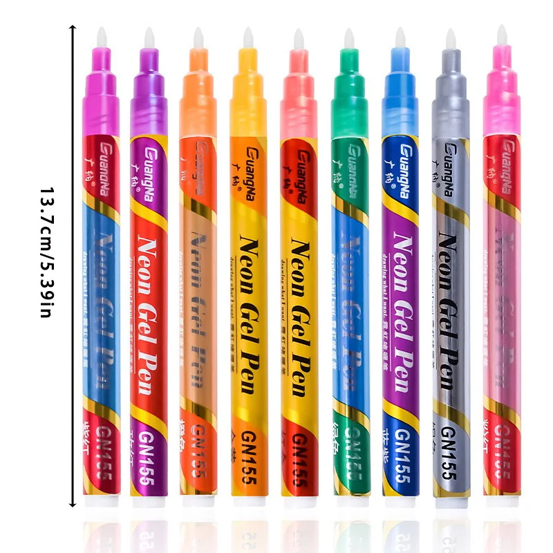 12/18/24 Colors Metallic Paint Markers Acrylic Glitter Graffiti Paint Pens Ultra Fine Point 0.7mm Art Supplies For Artist