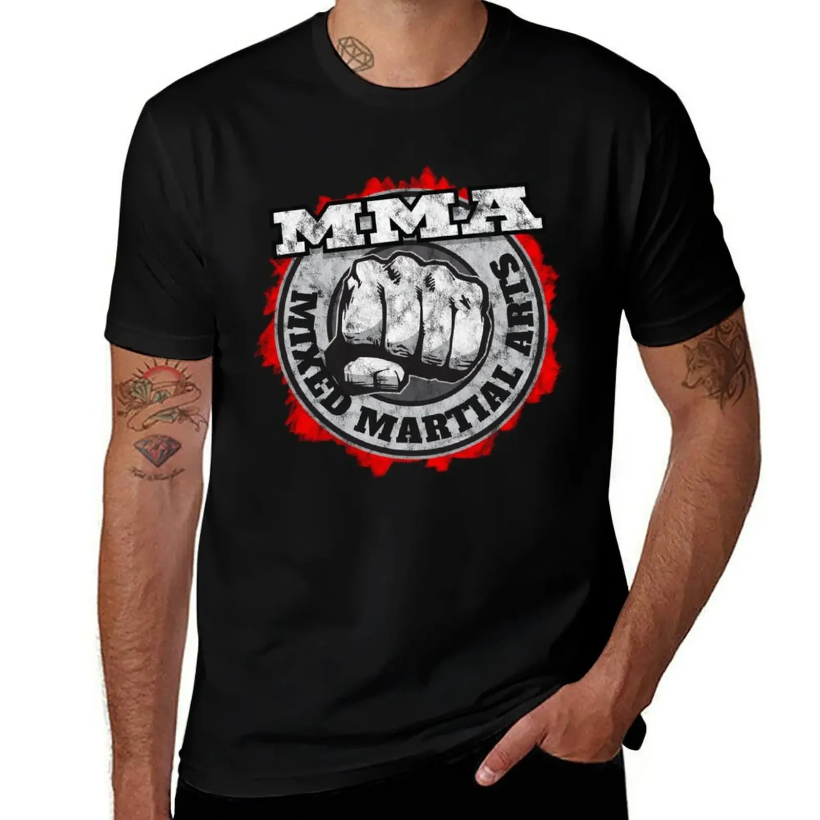 MMA Mixed Martial Arts Cage Fighting Sport T-Shirt man clothes customs design your own men t shirts high quality