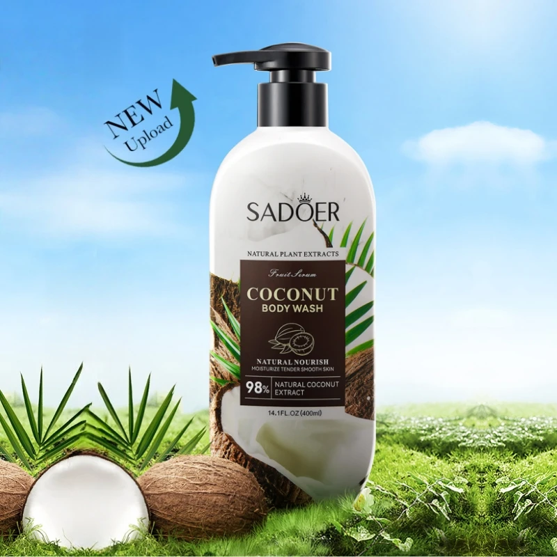 

400ml Mild Coconut Shower Gel, Rich in Coconut Extract, Coconut Amide Mea and Other Ingredients, Rich Coconut Scent, Long-Lasting Fragrance after Use, Foam Is Light as Clouds, Both Thick and Delicate, It Can Moisturize Skin, Soothe Skin, and Maintain Mois