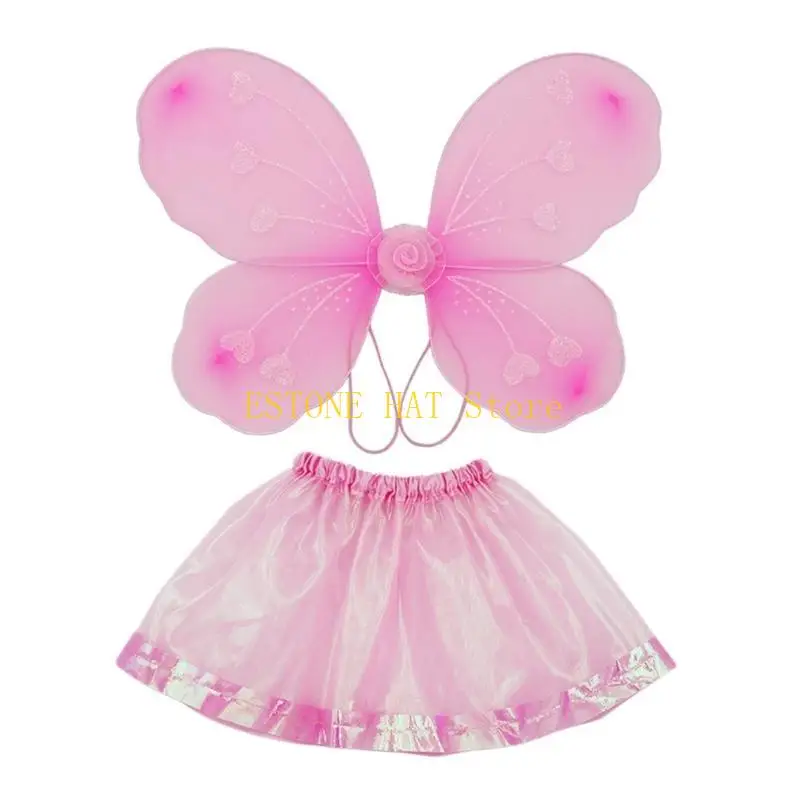 49mf Costume Butterfly Wing Fairy Angel Wing Dressing per oggetti scena farfalla