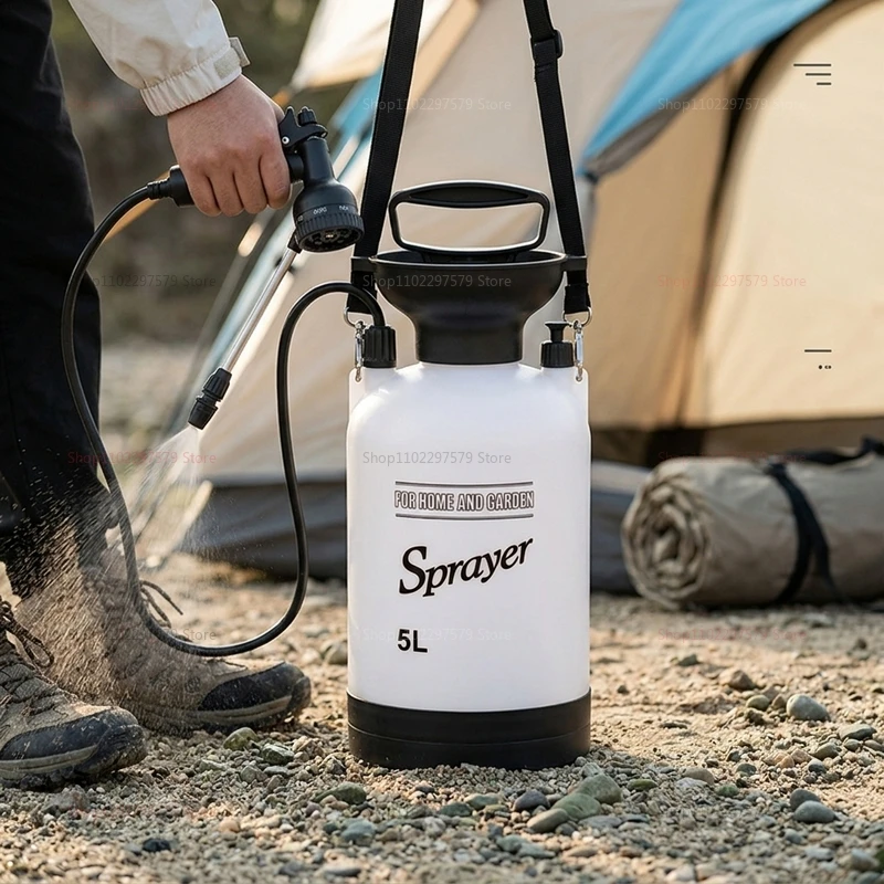 5L Portable Camping Shower Manual Pump 1.5m Hose Outdoor Water Heater Lightweight Easy Use for Camping Hiking Outdoor Activities view 6