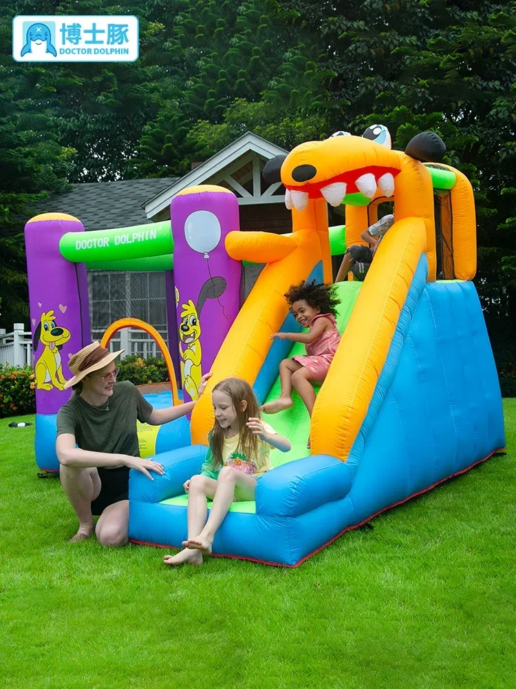 Children's Trampoline Indoor Outdoor Small Amusement Park Slide Trampoline Naughty Castle