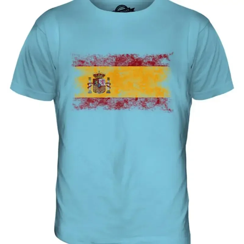 SPAIN VINTAGE FLAG MENS T SHIRT TEE SHIRT XS S M L XL 2XL 3XL 4XL 5XL