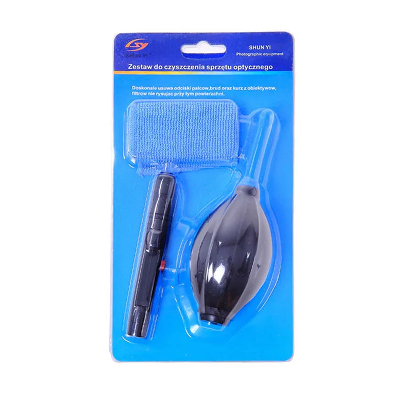 3 in 1 Portable Camera Clean Kit Cleaning Cloth Camera Cleaner Pen Air Blaster Blower Accessories Set for Camera Keyboard Phones