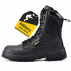 Safetoe Safety Shoes Mens Work Boots Metal-Free Composite Toe Steel Plate Breathable Anti-Abrasion Waterproof Hiker