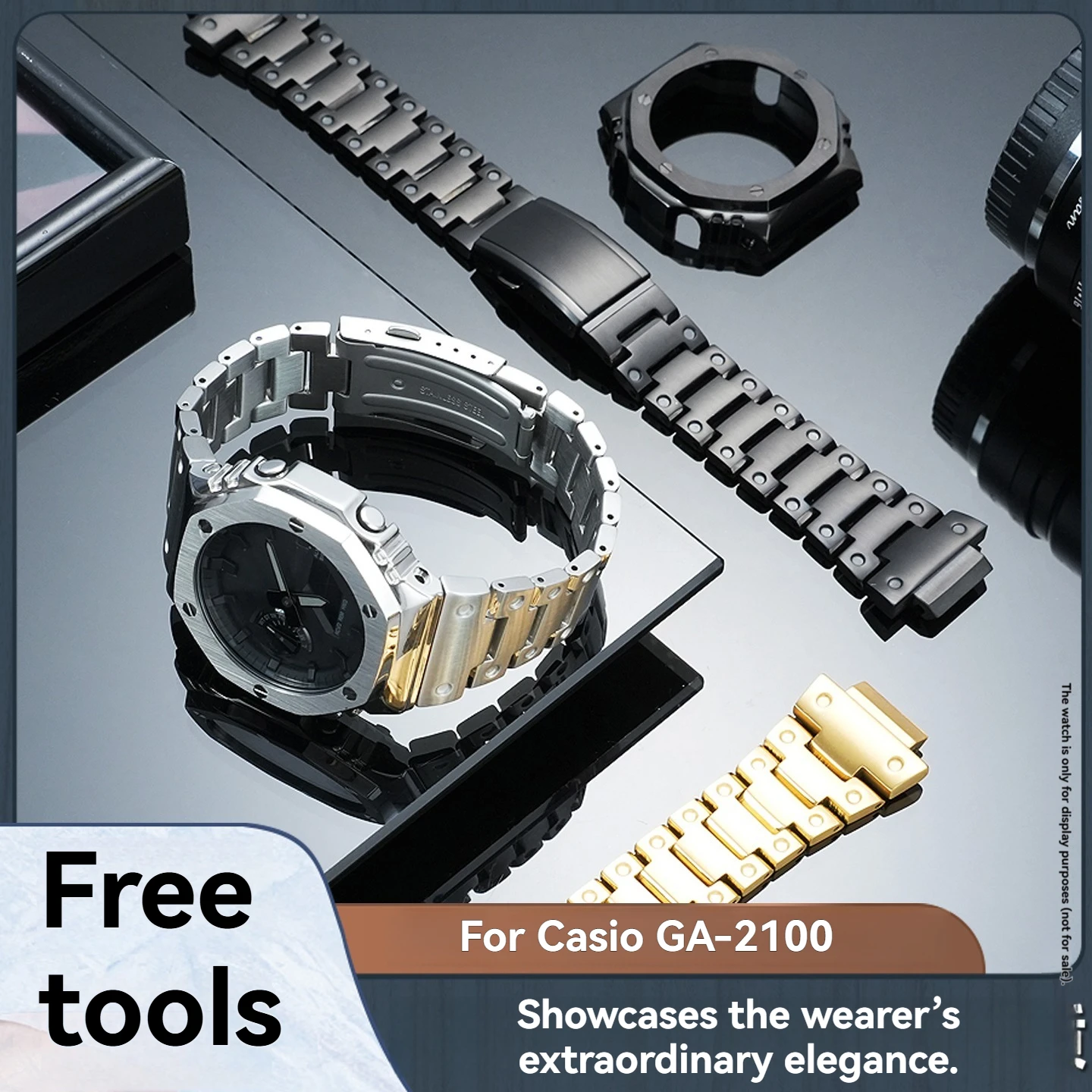 

Металлический корпус и ремешок для часов GA2100, комплект для модификации G-SHOCK Casio 5611 GA-2100 GA2110 GAB2100, металлический браслет для часов.