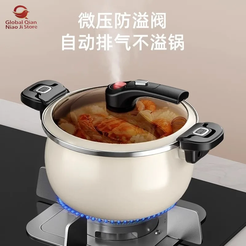 Micro Pressure Cooker, 2025 New Household Soup Pot, Non-stick Pan, Thickened Enamel, Pressure Cooker for Induction Cooker
