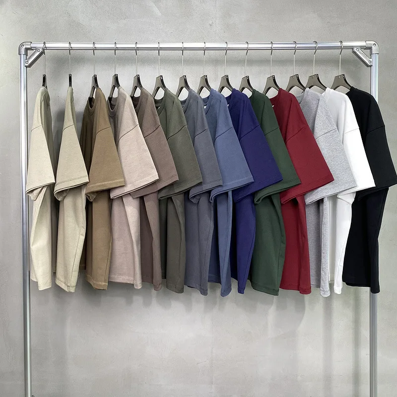 

MAQVOB Free Shipping EU US Size Top Quality High Street Heavyweight 385G Drop Shoulder Tee Shirt Oversize Short Sleevet T-shirt