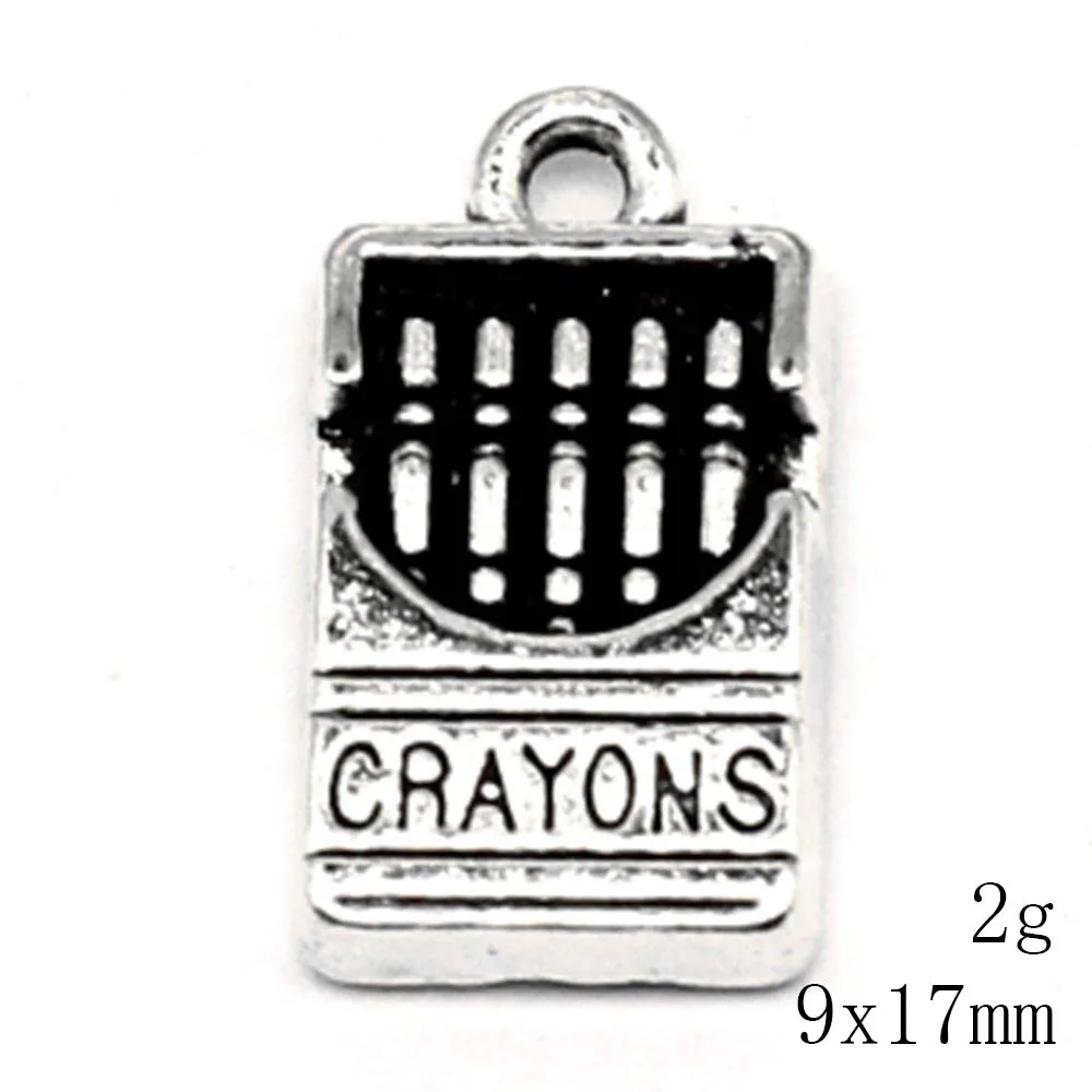 5pcs 9x17mm Cigarette Case Charms Pendant For Jewelri Children Diy Male Jewelry Antique Silver Color