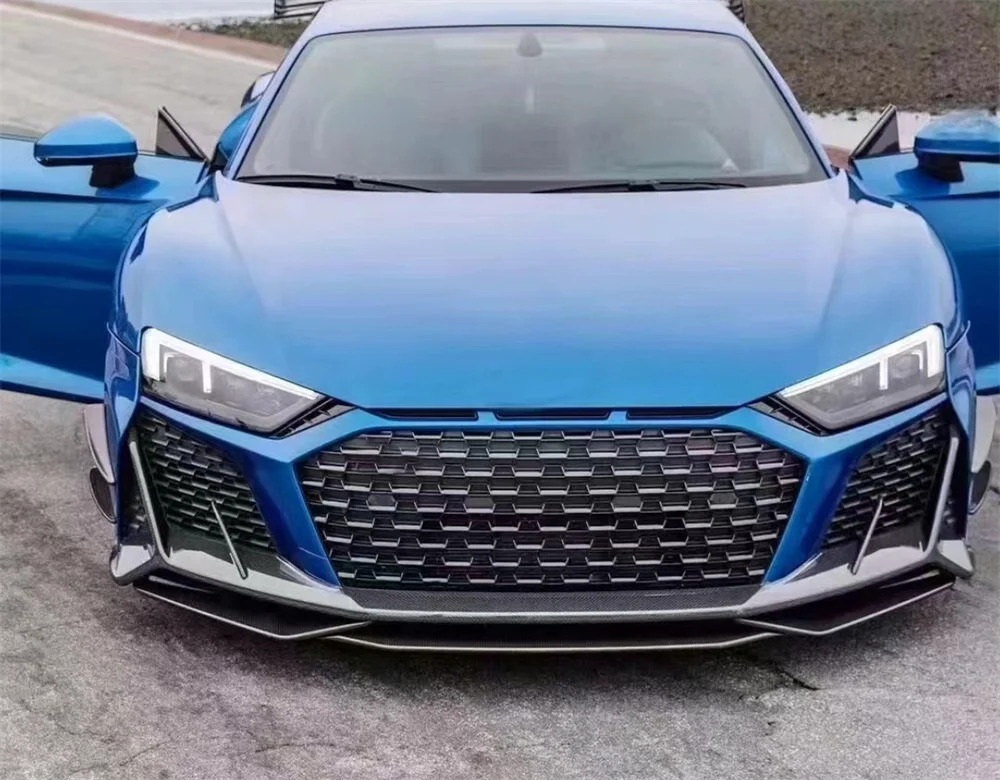 

High Quality Carbon Fiber Front Bumper Lip Spoiler Splitter Body Kit for Audi R8 2016-2019
