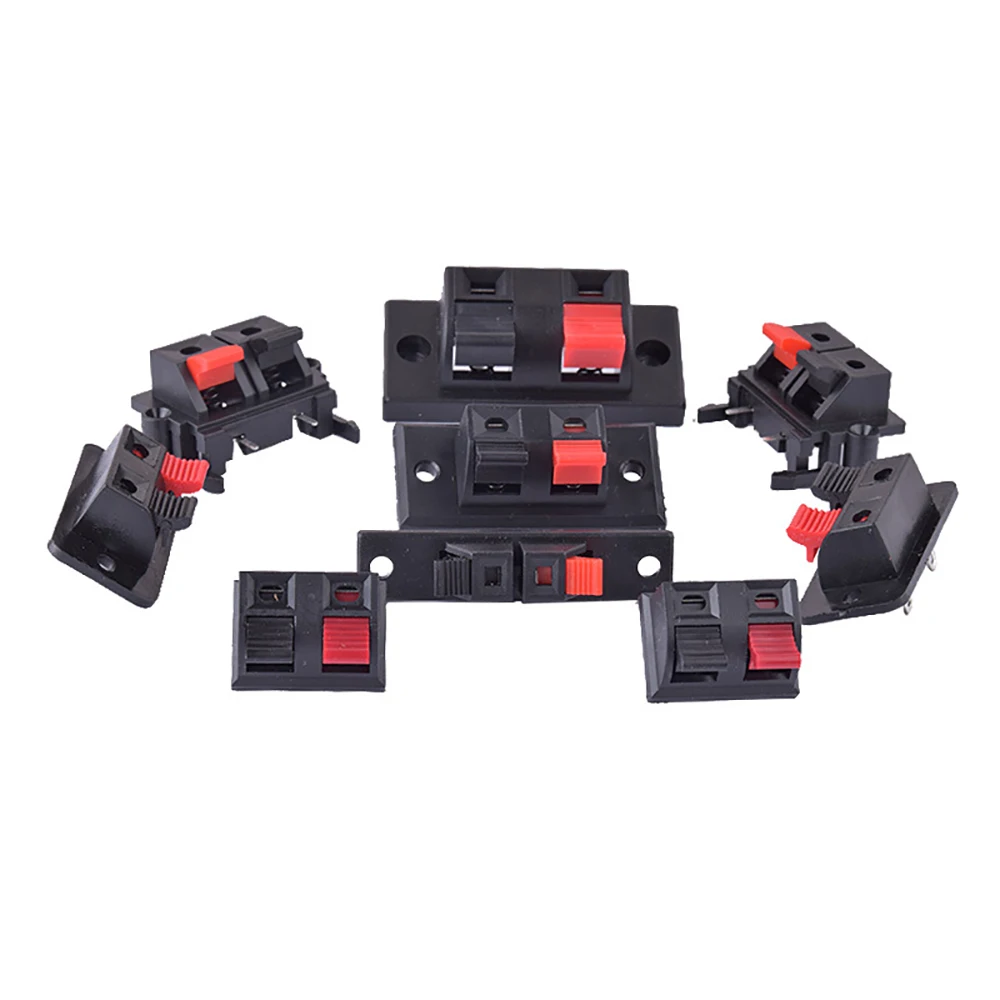 1PCS  Connector Terminal 2P 4P 6P 8P 12P Push In Jack Spring Load Audio Speaker Terminals Breadboard Clips