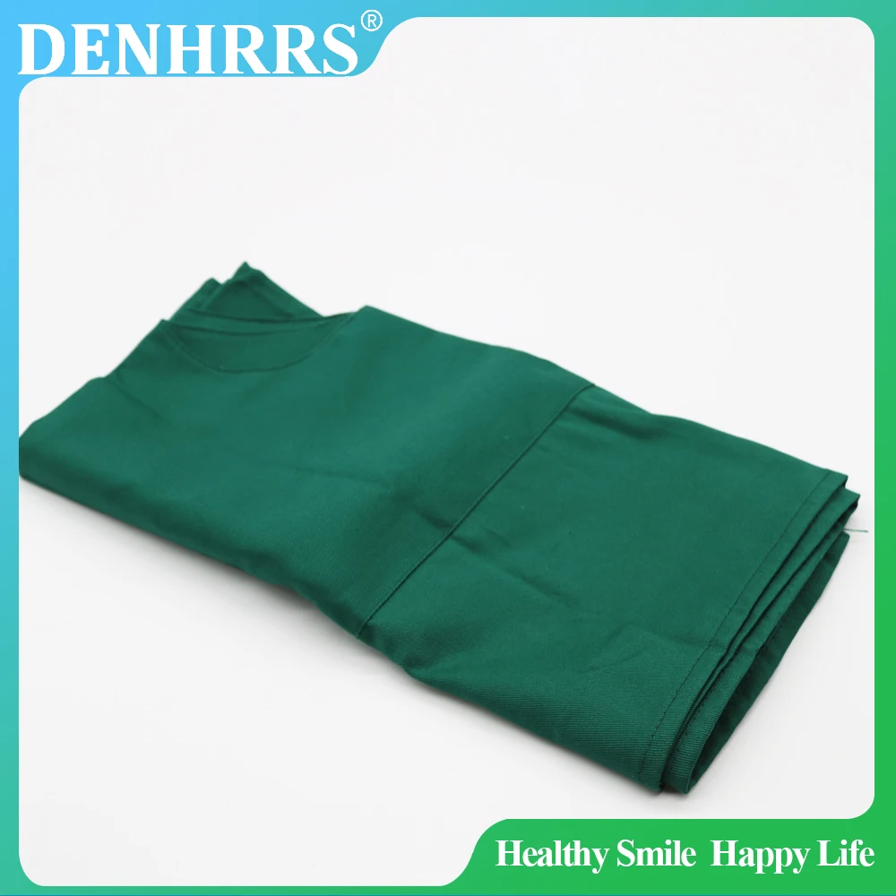 

Dental Cavity Cotton Cloth Hole Towel Square Towel Oral Cavity Cloth Bag Hole Towel Disinfectable Dark Green