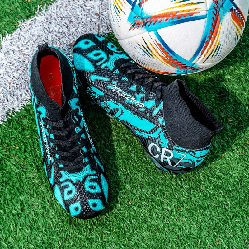 

Men's Soccer Shoes Cleats Professional High-Top Breathable Athletic Football Boots,Outdoor Football Training Shoes for FG AG Men