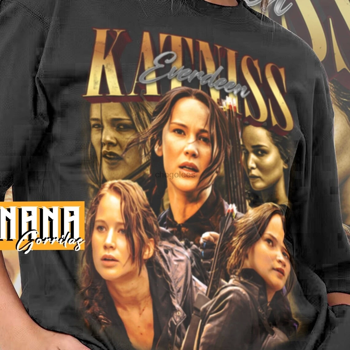 Katniss Everdeen Shirt Gift Vintage 90s Retro Bootleg T-shirt Homage Graphic Tee Sweatshirt Unisex BGL388