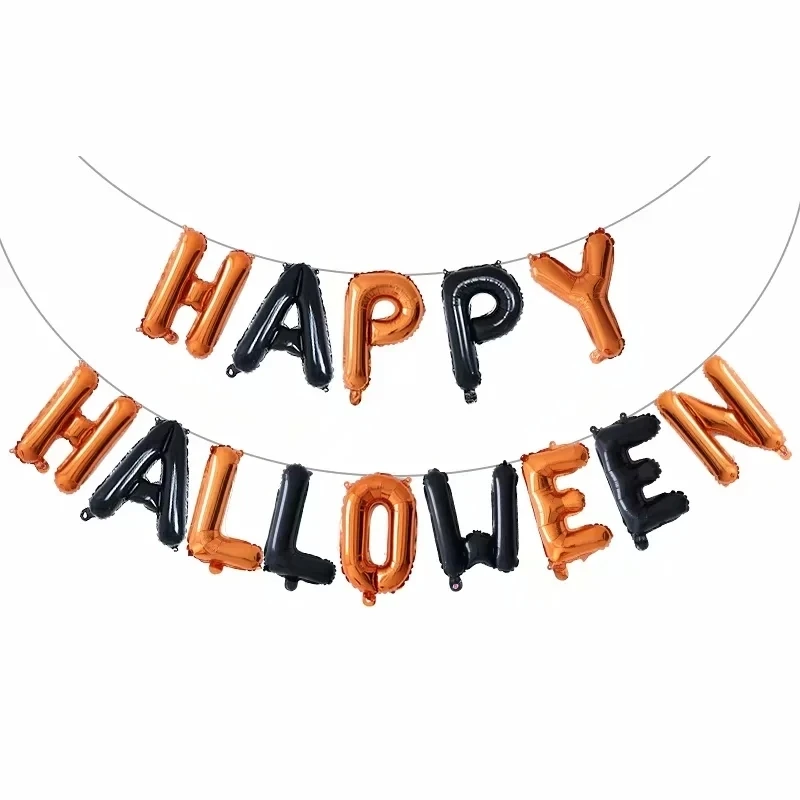 39Pcs Halloween Balloon Set Pumpkin Spider Bat Air Globos Summer Ghost Party Decorations Baby Shower Supplies Kids Toys Gifts