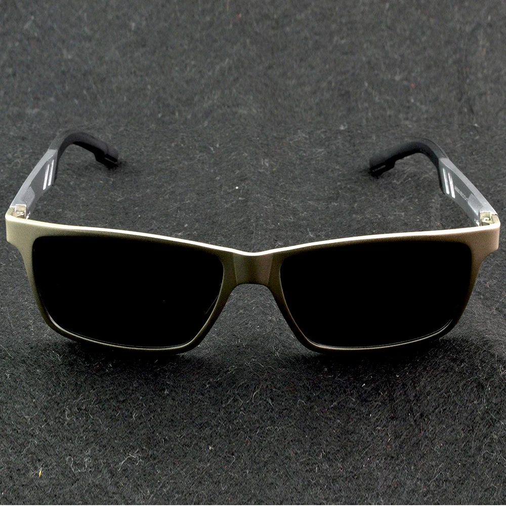 Clara Vida Silver Titanium Alloy Oversized Metal Carbon Fiber Decoration UV400 UV100% Polarized Polarized Sunglasses Sun Glasses