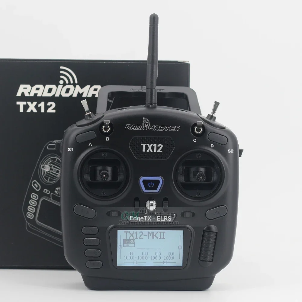 Em estoque RadioMaster TX12 MKII 2.4G ExpressLRS ELRS 16CH EdgeTX / OpenTX Compatível Sistema de rádio proporcional digital com cinto