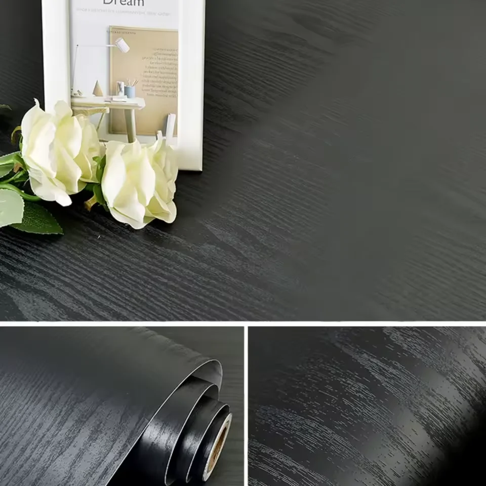 Easy-To-Apply Removable Wood-Grain Vinyl Wallpaper Waterproof And Oil-Proof Suitable For Decorating Bedrooms And Living Rooms.