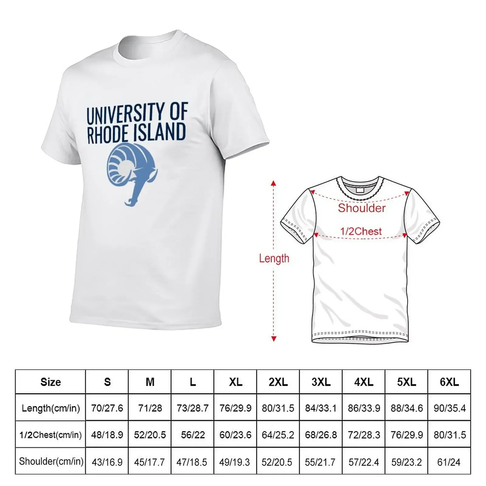 University of Rhode Island Ram T-Shirt shirts graphic tee rapper graphic tees graphic t shirt vintage mens t shirts top quality