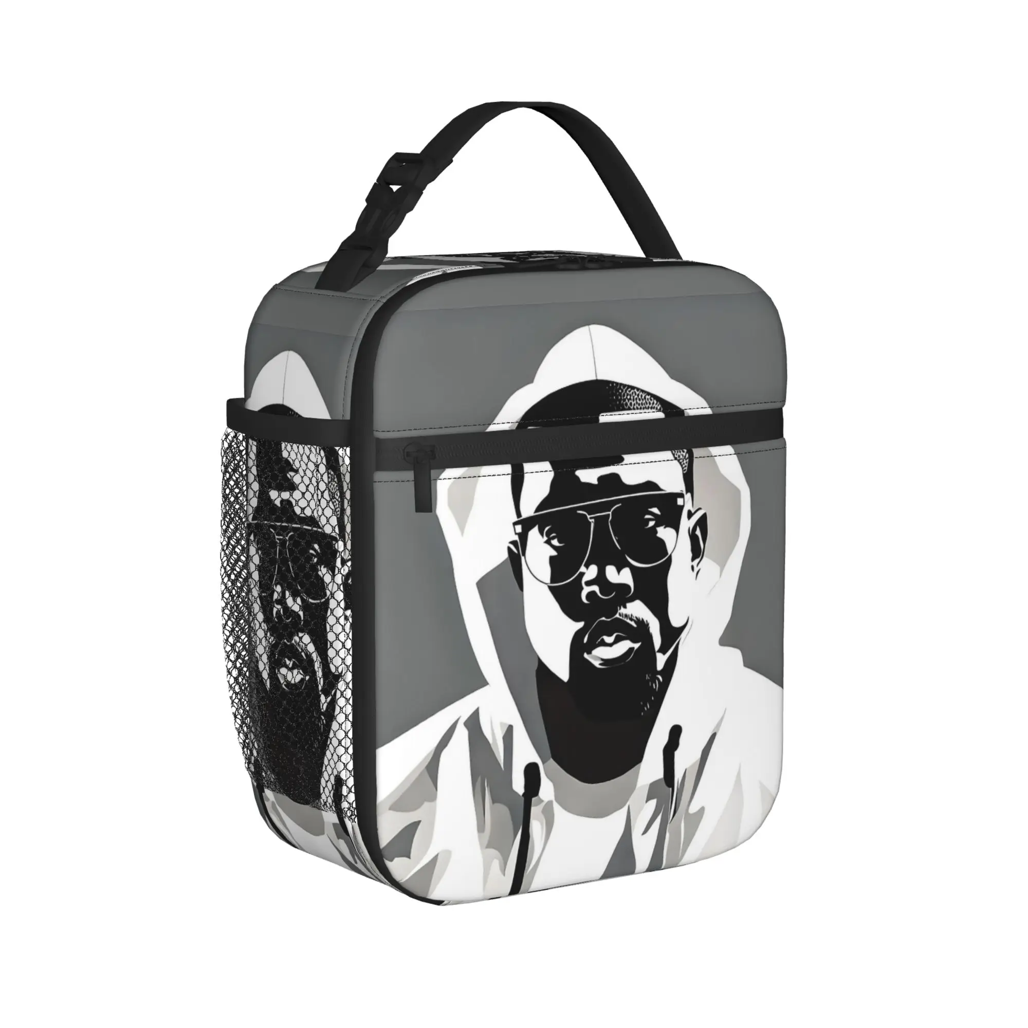 Kanye West Insulated Lunch Bags Large Rap Hip Hop Meal Container Cooler Bag Lunch Box Tote School  Travel Food Handbags