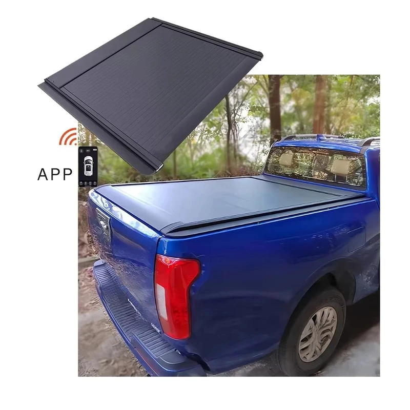 

High Quality Waterproof Pickup Bed Tonneau Cover NP300 Tundra 4x4 Aluminum Roller Lid Shutter Black