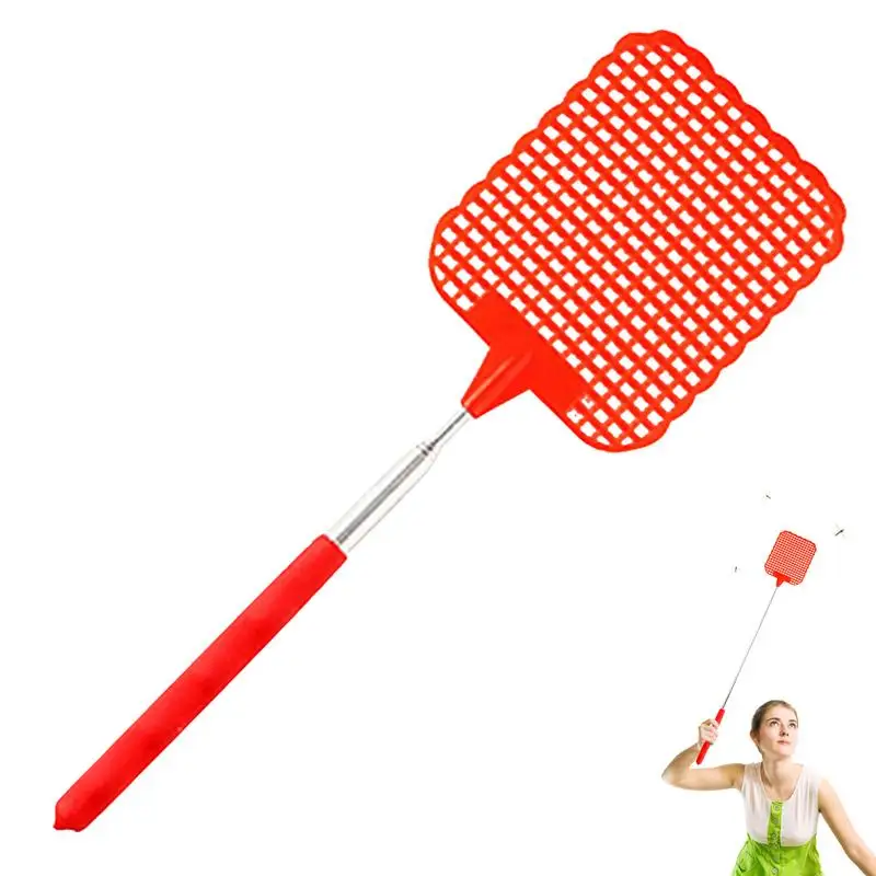 

1pcs Heavy Duty Fly Swatter Creative Mosquito Swatter With Extended Handles Handheld Retractable Fly Zapper Garden Supplies