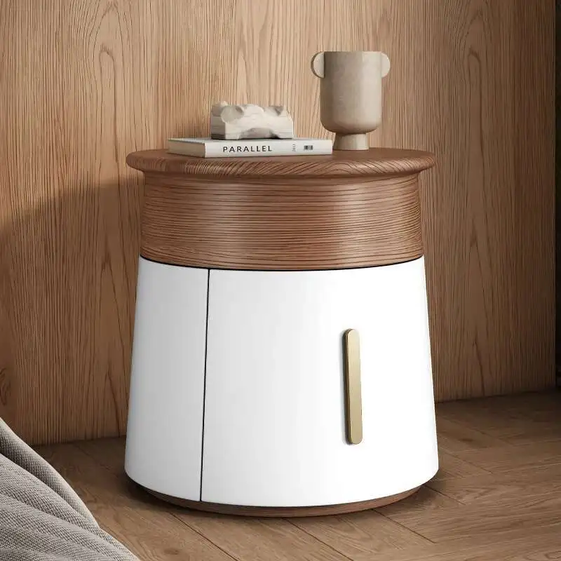 Creative Design Small Bedside Table Space Saving Drawers Storage Nightstand Unique Trendy Mesa De Noche Bedroom Furniture