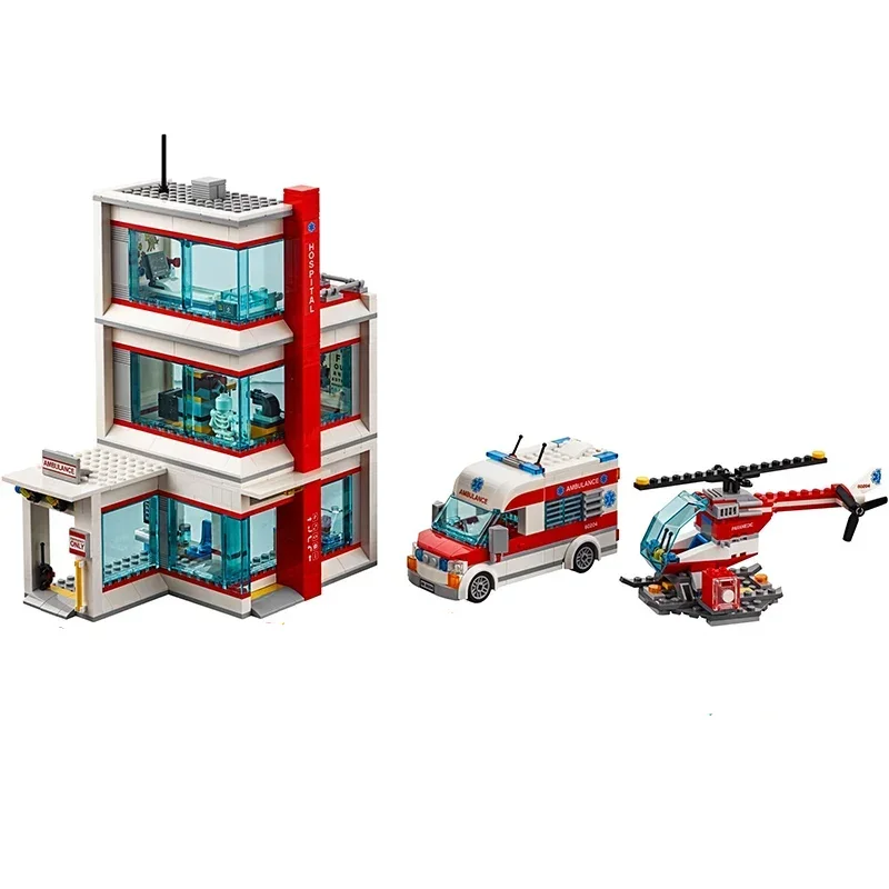 Moc Miniso Toys Columns Compatible With Legoing  City Series City Hospital 60330 Hospital Building Block Children Gift