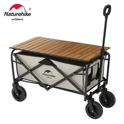 Naturehike 160L Wózek zewnętrzny Przenośny składany wózek parkingowy o grubości 10 cm 120 kg Wysokie obciążenie Stół rodzinny Samochód Podróżny Wagon kempingowy