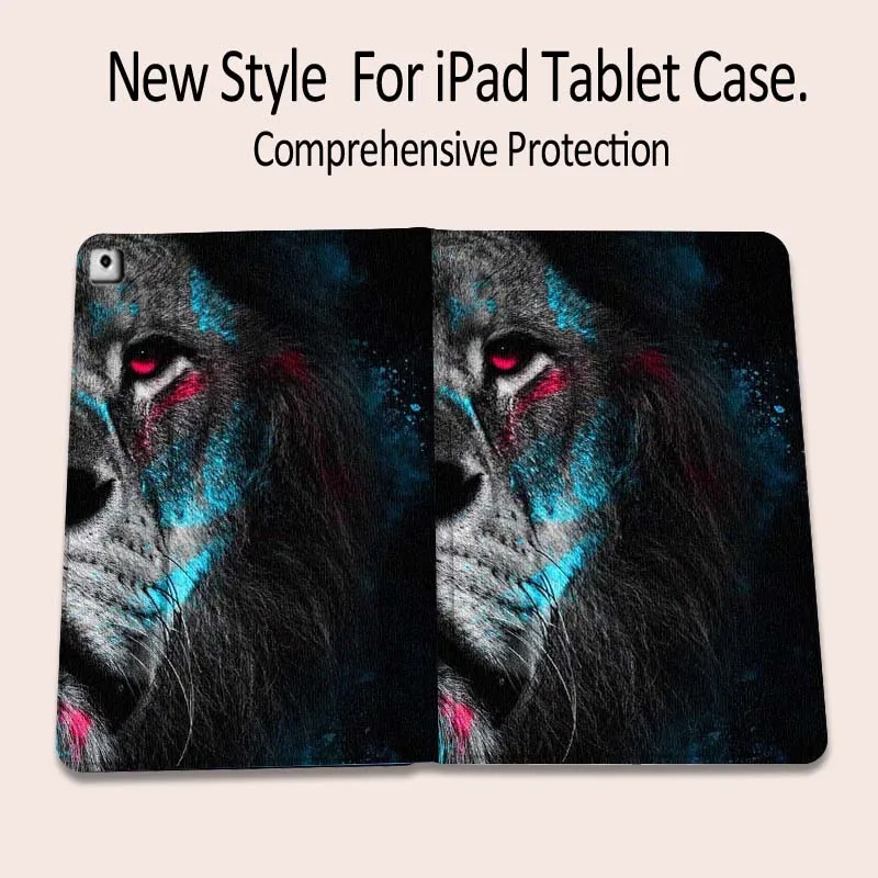 

Lion Dark Cool Pattern Gift For iPad 7 8gen 9gen 10th 11th Pro 11 13 2 12.9 10.9 10.2 9.7 2025 2024 2021 Tablet Case