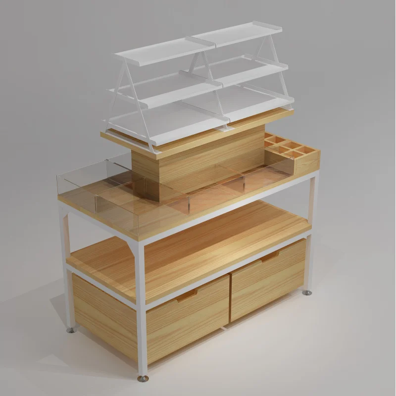 Изготовленная на заказ подставка для демонстрации ювелирных изделий из дерева и металла с легкими крючками из ламината для хранения сережек и сережек