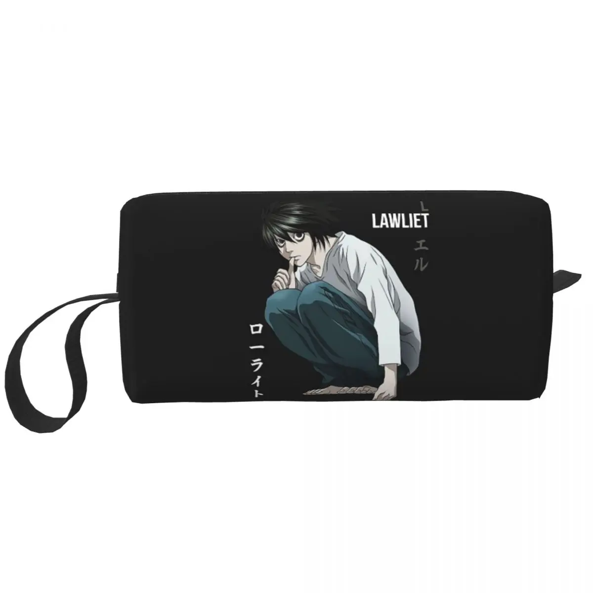 Death Note Lawlet Note Anime Pencil Case for Students Pen Box Pencil Bag Stationery Supplies Women Organizer Pouch