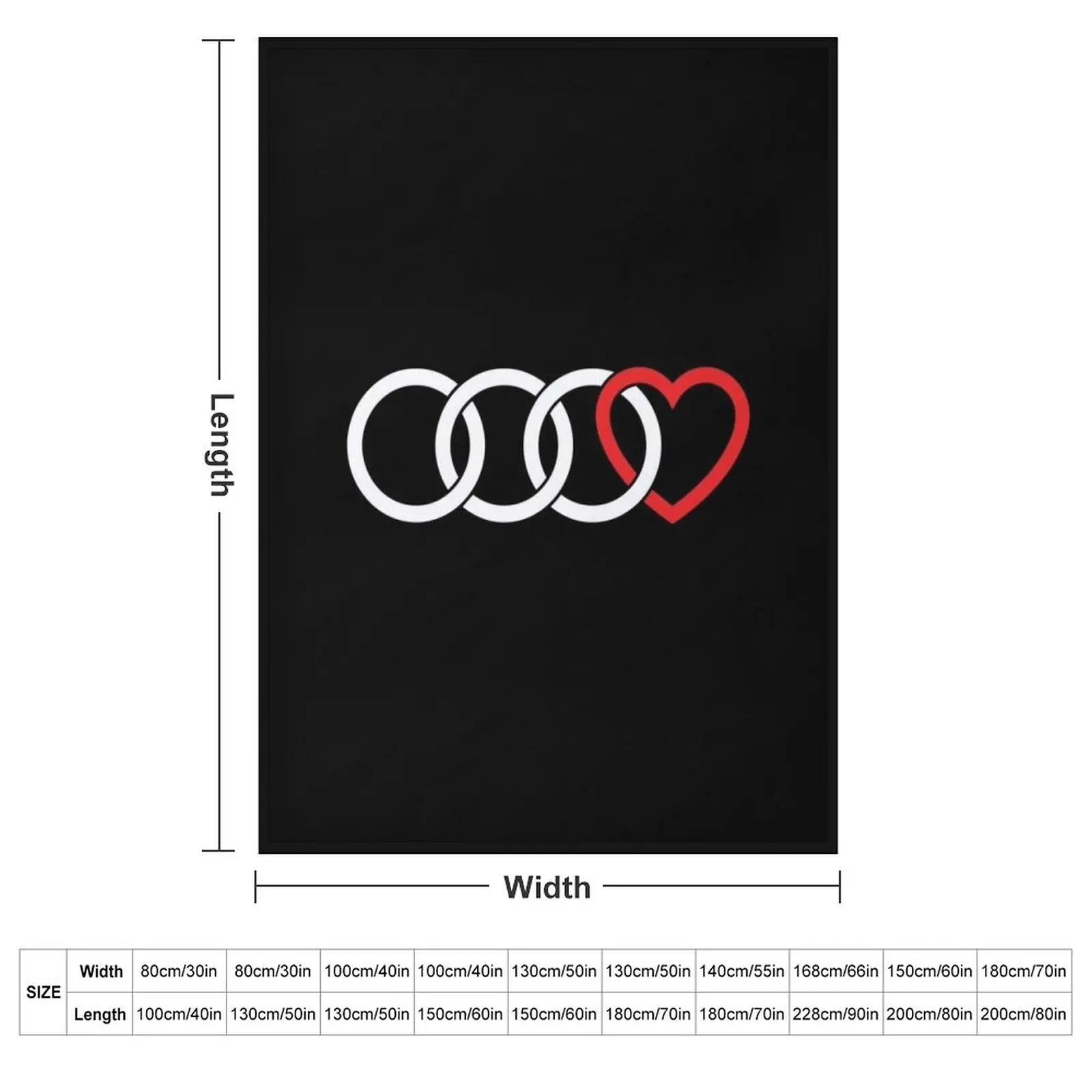 Audi Love (Dark) Throw Blanket Winter beds Bed covers christmas gifts for sofa Blankets