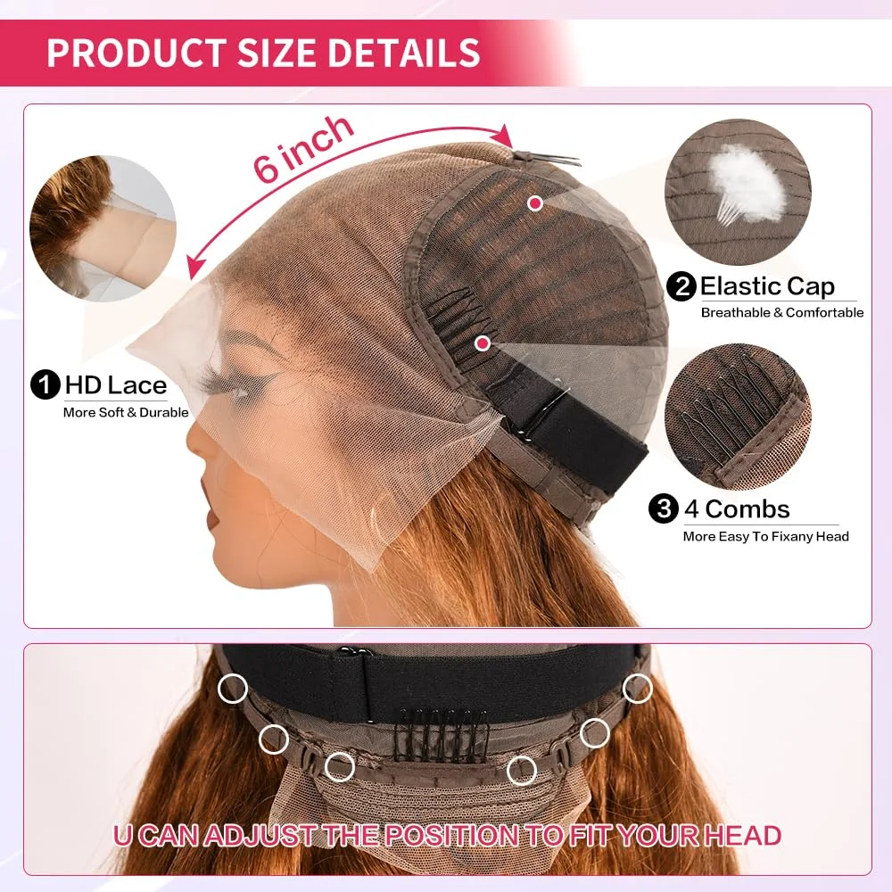 4/27 تسليط الضوء على الجسم موجة خصلات الشعر المستعار الإنسان 13x6 الدانتيل الباروكة الأمامية شعر الإنسان قبل plucke البرازيلي الدانتيل الباروكة P1B30 HD الدانتيل الجبهة الباروكات