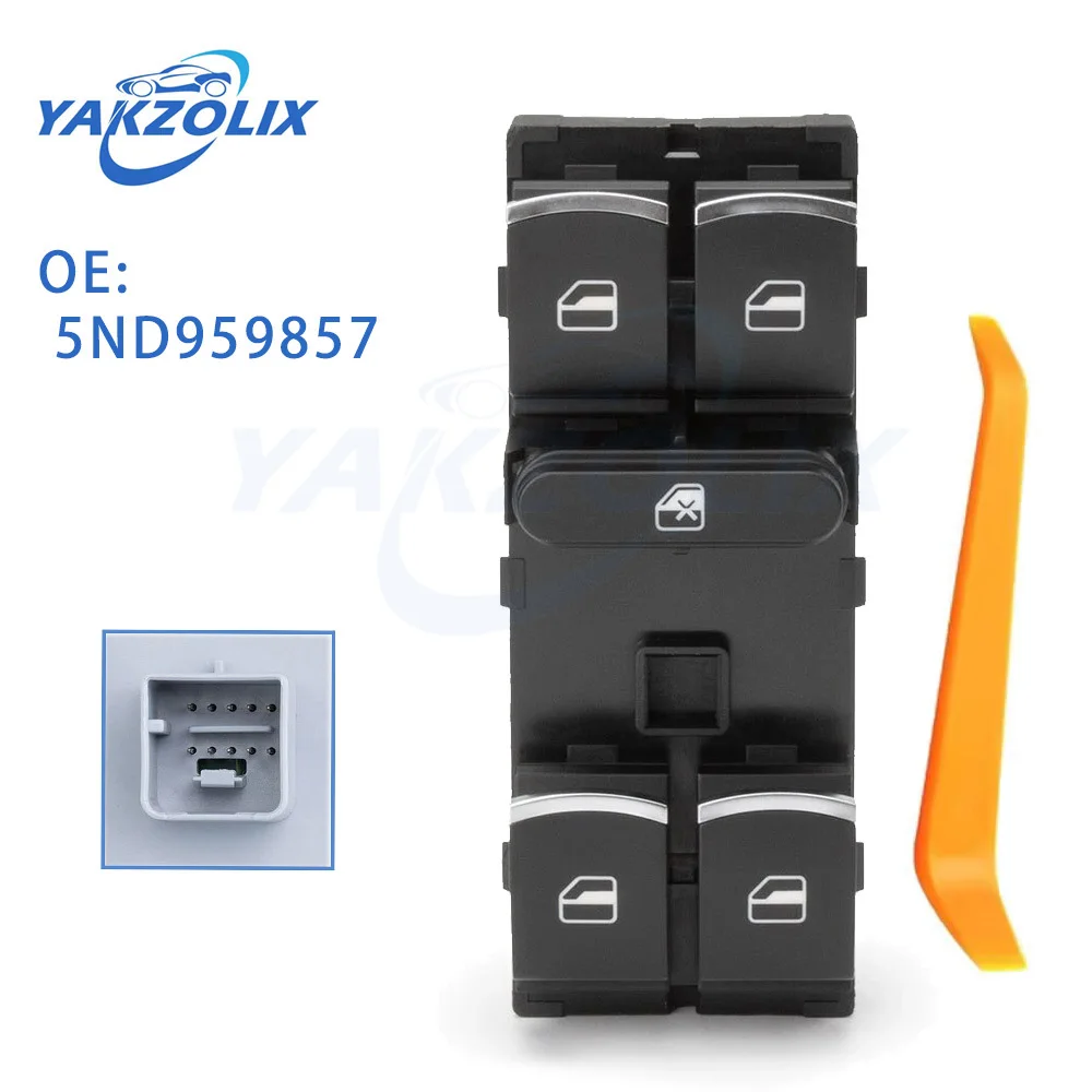 Power Window Switch Lifter Control Button Parts for VW Jetta Tiguan Golf GTI MK5 MK6 Passat B6 CC Seat Leon MK2 5ND959857