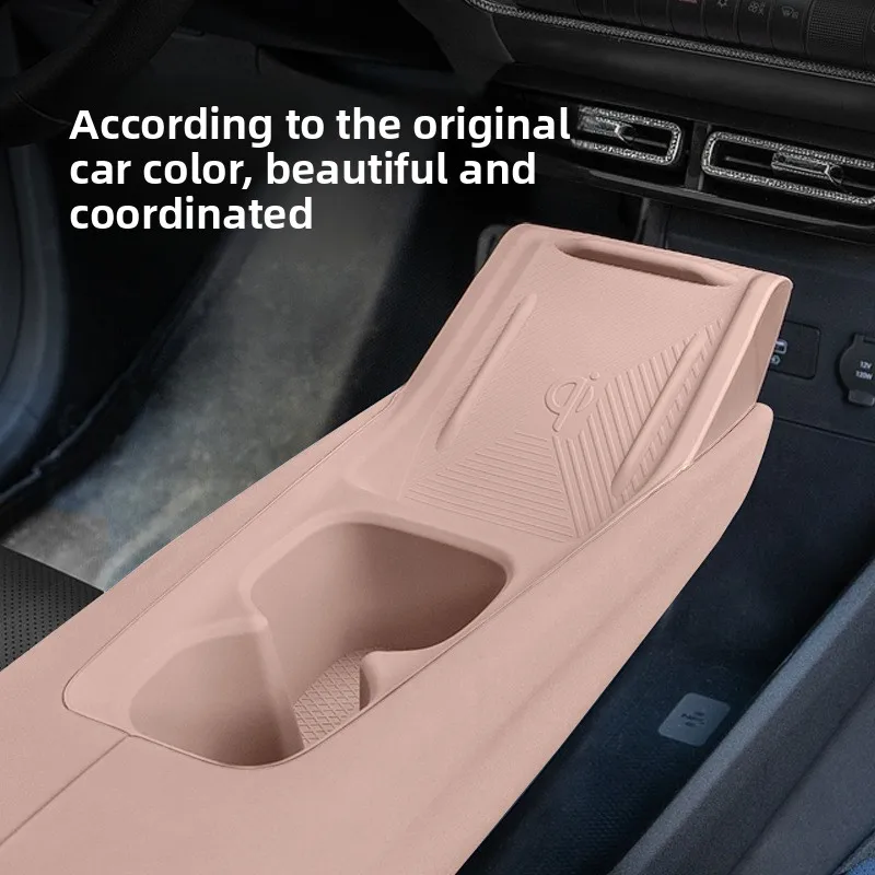 For BYD SEAGULL Dolphin MINI 2023 2024 Central Console Silicone Wireless Charger Pad Interior Modification Accessories