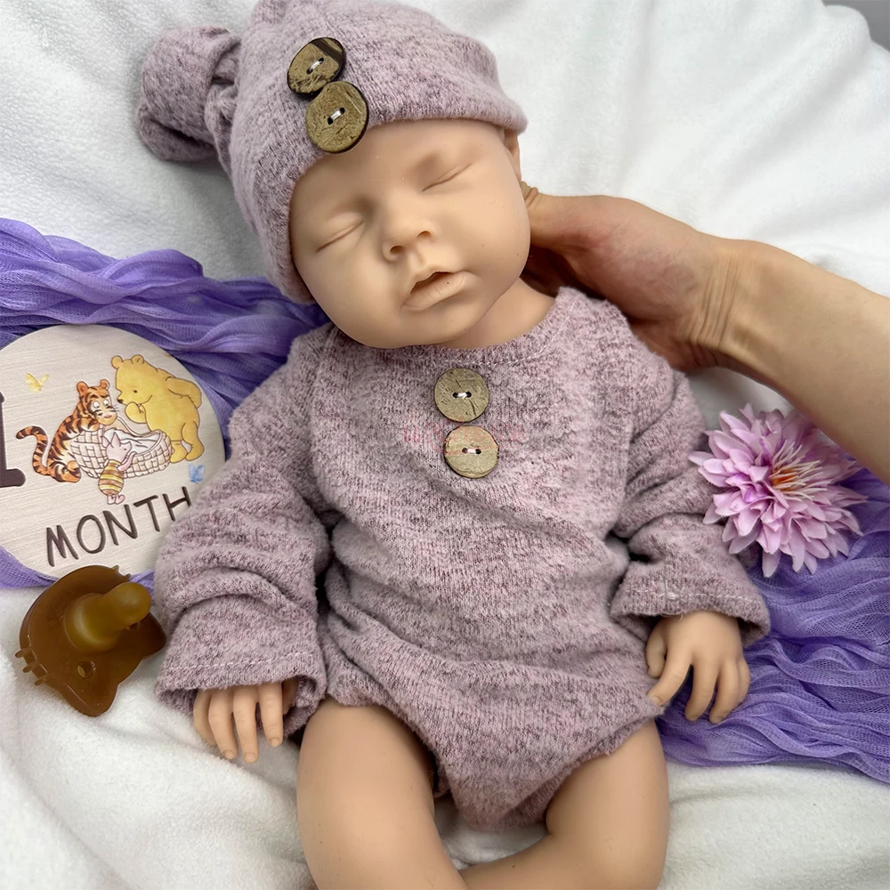 20Inch Can Drink and Pee Full Soft Silicone Reborn Doll Realistic Details Waterproof Design Safe Play Doll For Christmas Gift