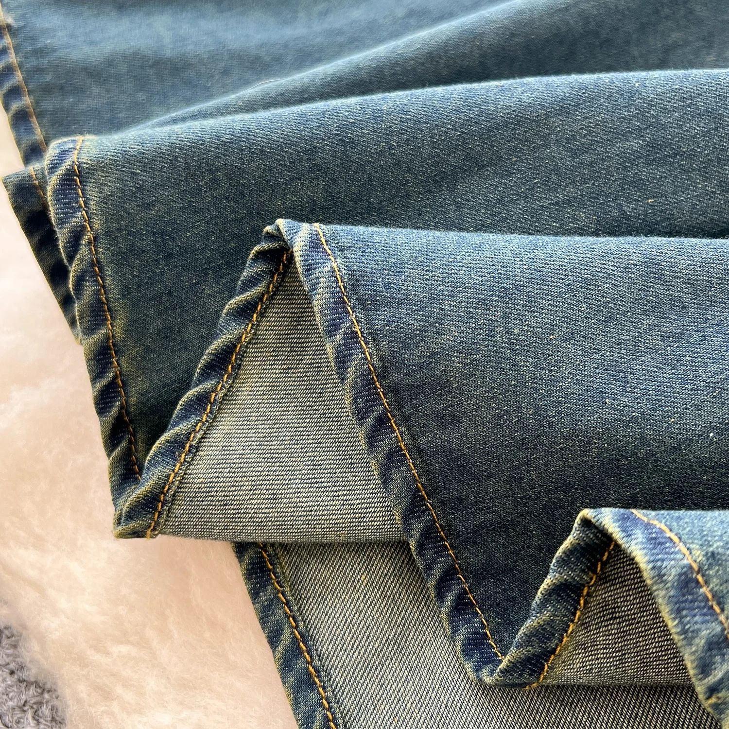 

Light Mature Wind Niche Senior Sense Waisted Lapel Short-Sleeved Denim Dress Women 2025 Summer Casual Thin Long Dresses