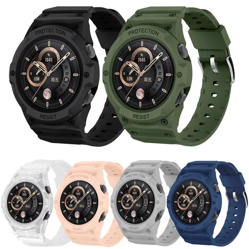 Funda de reloj a prueba de golpes para Huawei Watch GT3, correa de 46MM, pulsera de silicona suave, funda para Huawei Watch GT2, correa de 46MM