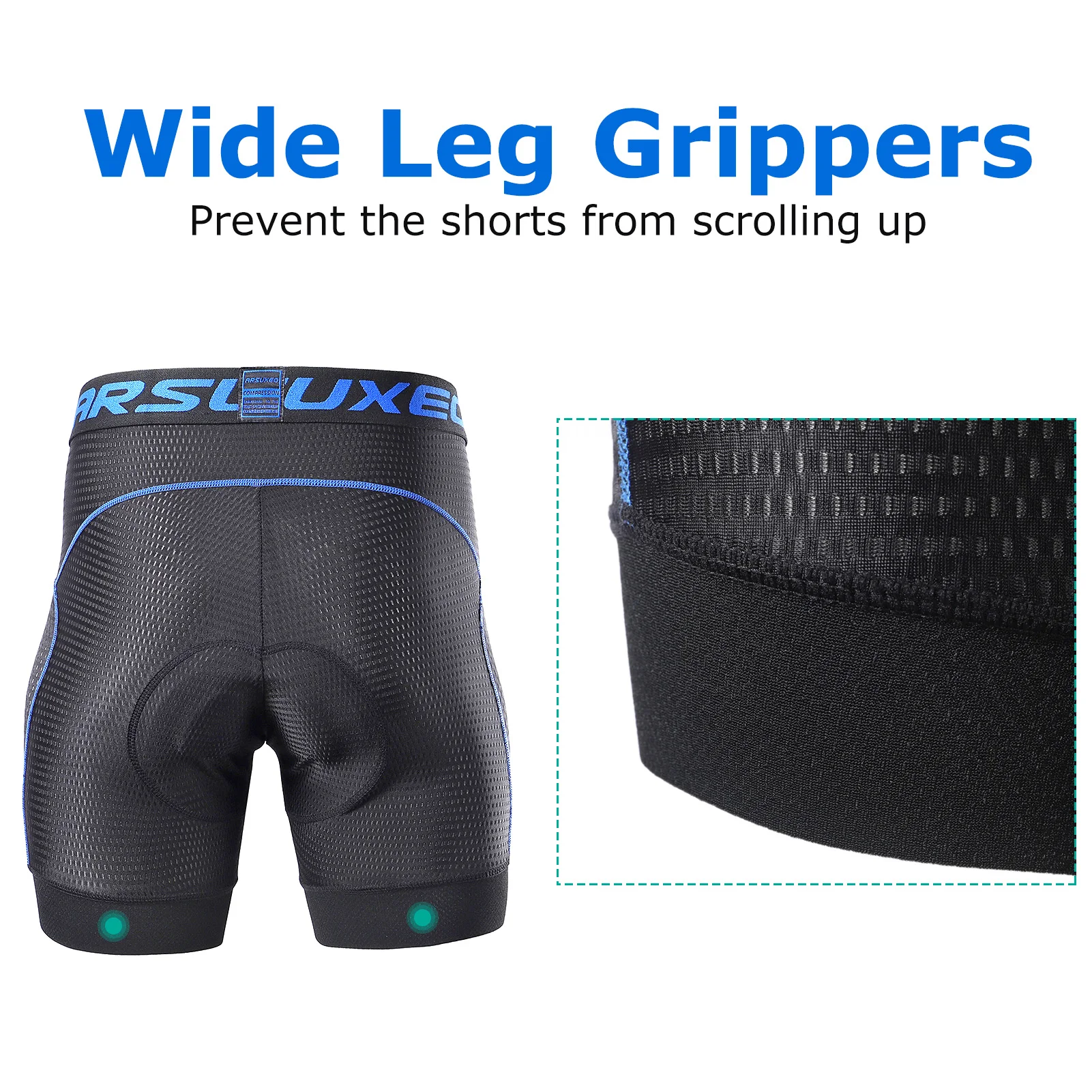 Arsuxeo Männer Fahrrad Unterwäsche Shorts 5d Gel gepolstert schnell trocknen MTB Fahrrad Fahrrad Reit shorts Mann Radfahren Maillot Rad hosen – Detail 30